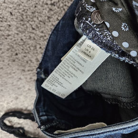 We the Free People Jeans Womens 26 Ma Cherie Flare Curvy Boho Bell Bottoms Retro - Picture 4 of 12